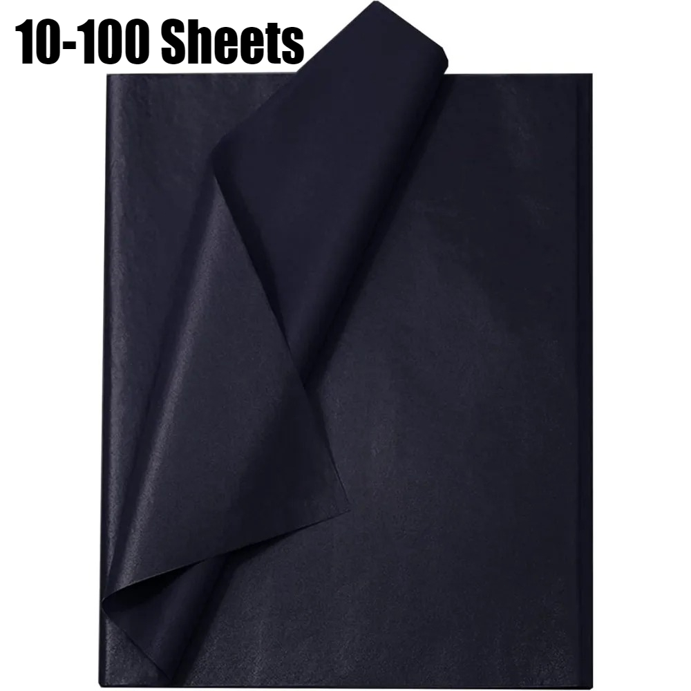 Pattern Tissue Paper - 10-100 ورقة من ورق التغليف الأسود