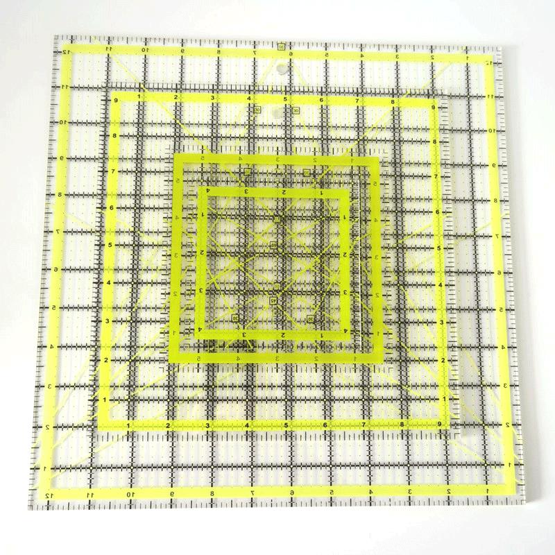 Quilting Ruler Square - 4 قطعة مساطر خياطة اللحف الأكريليك