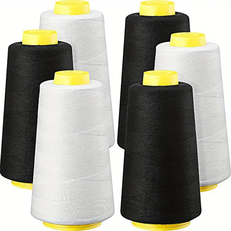 Serger Thread Cone - 3 مخاريط خيط أوفرلوك بيضاء +