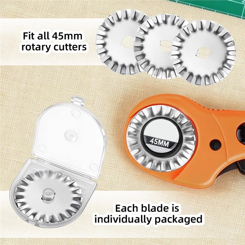Rotary Cutter Fabric - شفرات قاطعة دوارة متموجة الحواف بديلة