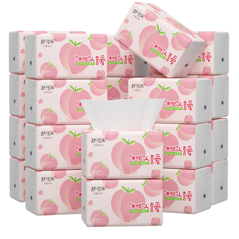 Pattern Tissue Paper - مناديل وجه بنمط الخوخ اللطيف، 5
