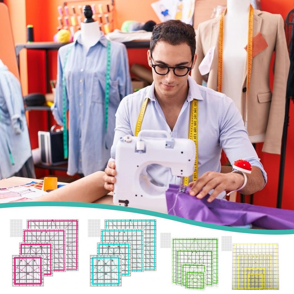Quilting Ruler Square - 4 قطعة مسطرة خياطة اللحف الأكريليك