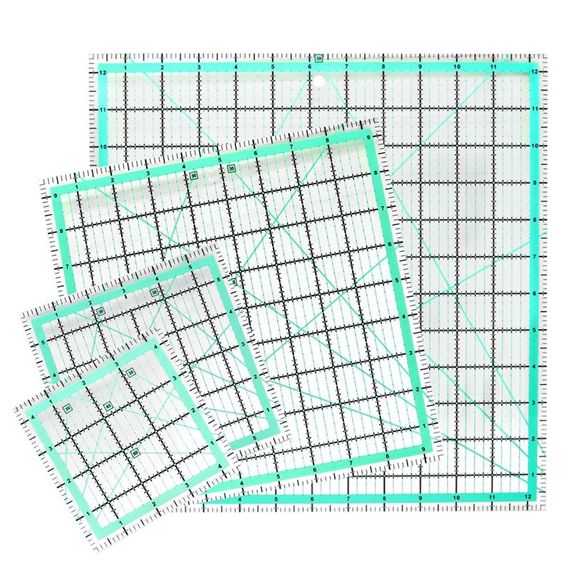 Quilting Ruler Square - مجموعة من 4 مساطر مربعة للحياكة