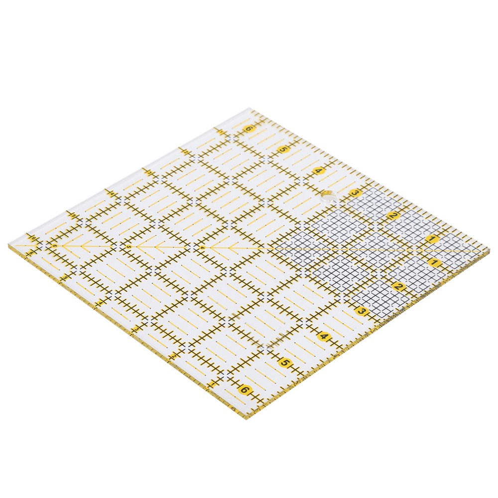 Quilting Ruler Square - مسطرة تطريز مربعة متينة مقاس 6.5×6.5
