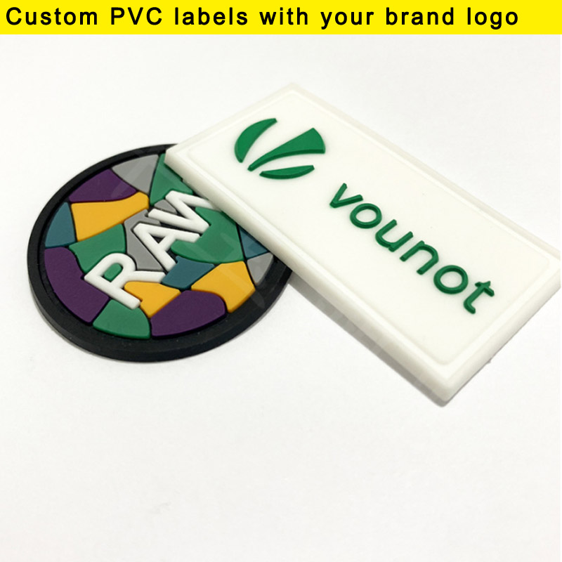 Sewing Label - 100 قطعة مجموعة مخصصة شعارك/رسائل PVC