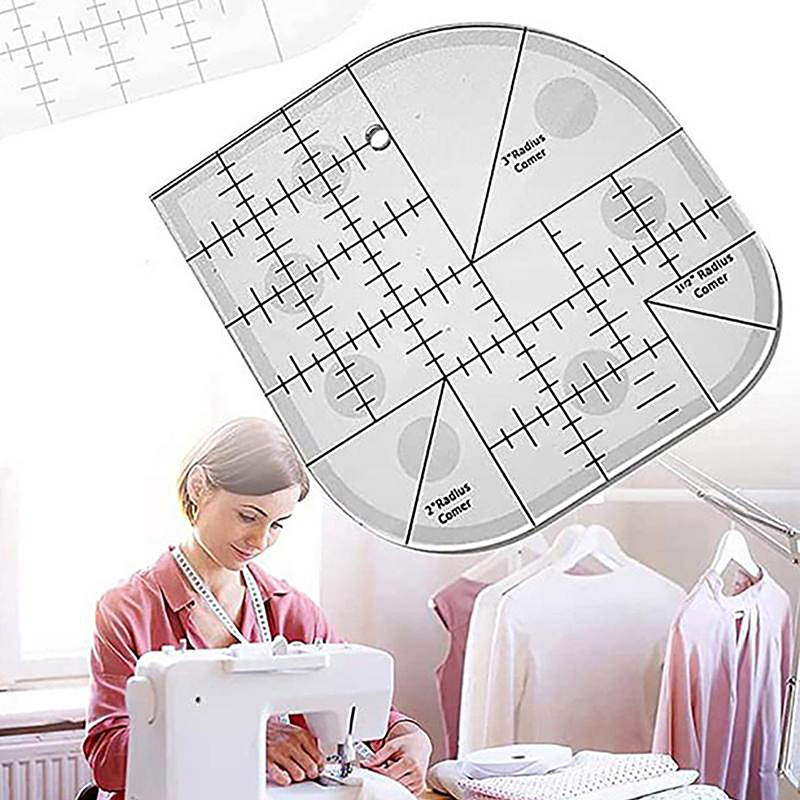Quilting Ruler Square - منحني الزاوية القاطع لحاف حاكم الاكريليك