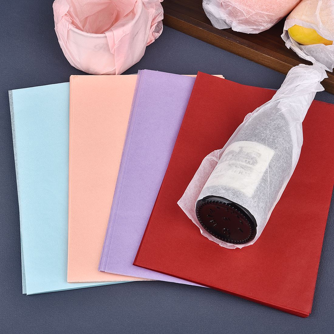 ورق تغليف نبيذ شفاف ، A4 ، A5  - مراجعة Pattern Tissue Paper وسعره