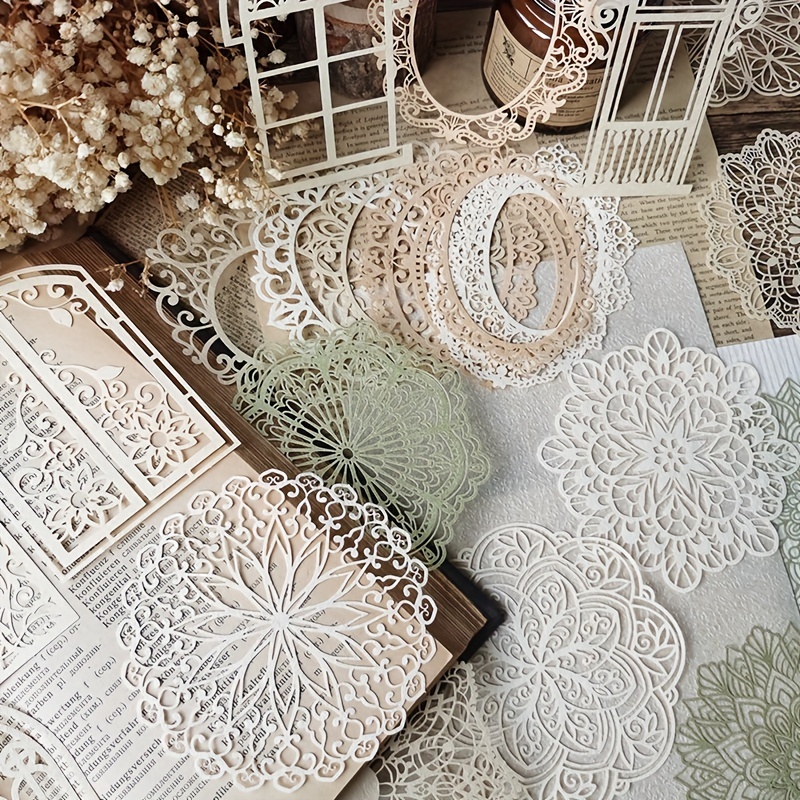10 قطعة مادة الدانتيل المجوفة  - مراجعة Pattern Tissue Paper وسعره