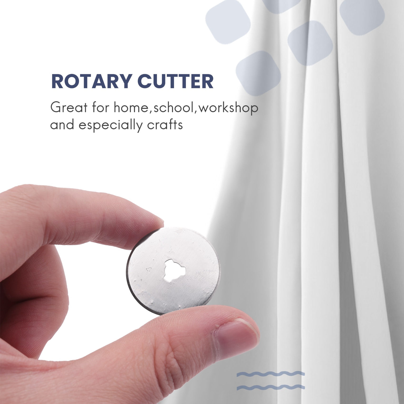 [جديد! A93G] 10 قطع شفرات قطع  - مراجعة Rotary Cutter Fabric وسعره