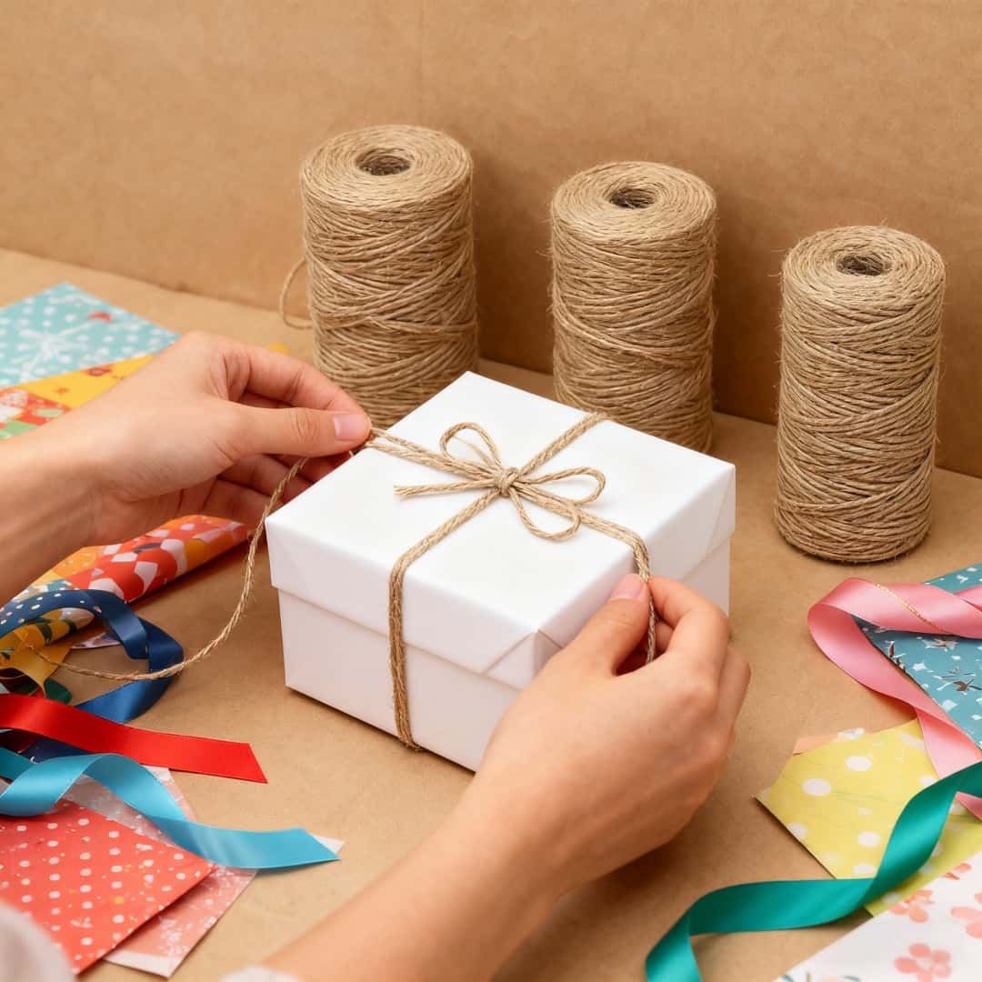 حبل خيش طبيعي 2/3/4 مم، شريط ح - مراجعة Sewing Thread In Textile وسعره