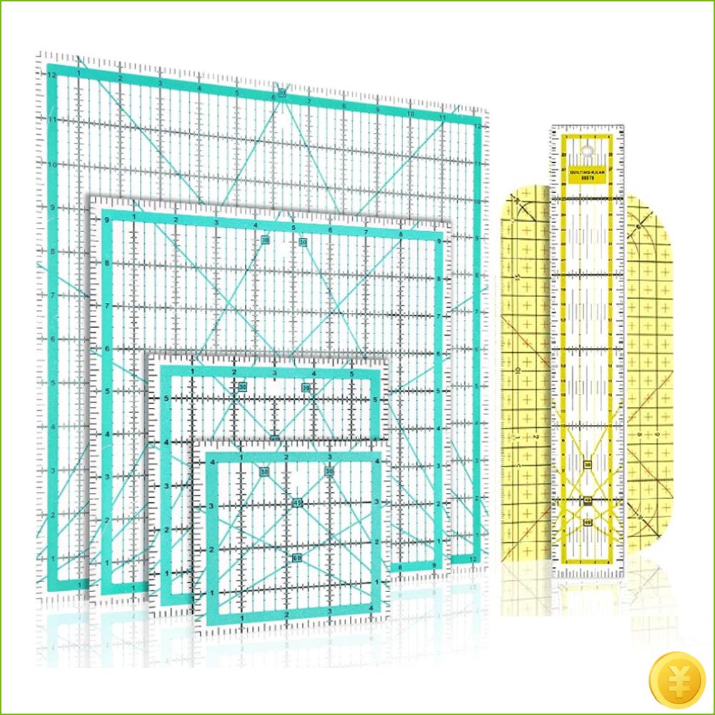 6 قطع مسطرة خياطة اللحف مسطرة  - مراجعة Quilting Ruler Square وسعره