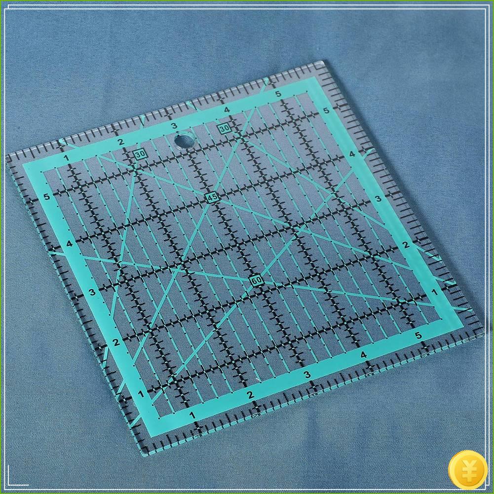 6 قطع مسطرة خياطة اللحف مسطرة  - مراجعة Quilting Ruler Square وسعره