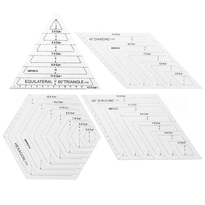 مجموعة مساطر الخياطة A25F-4 قط - مراجعة Quilting Ruler Square وسعره