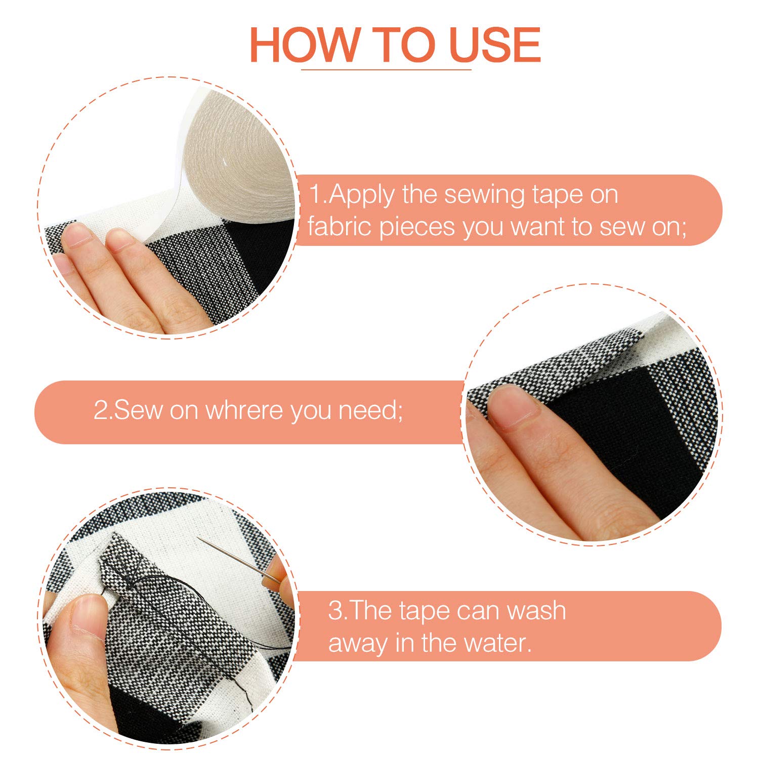 20 متر شريط لاصق قابل للذوبان  - مراجعة Sewing Label وسعره