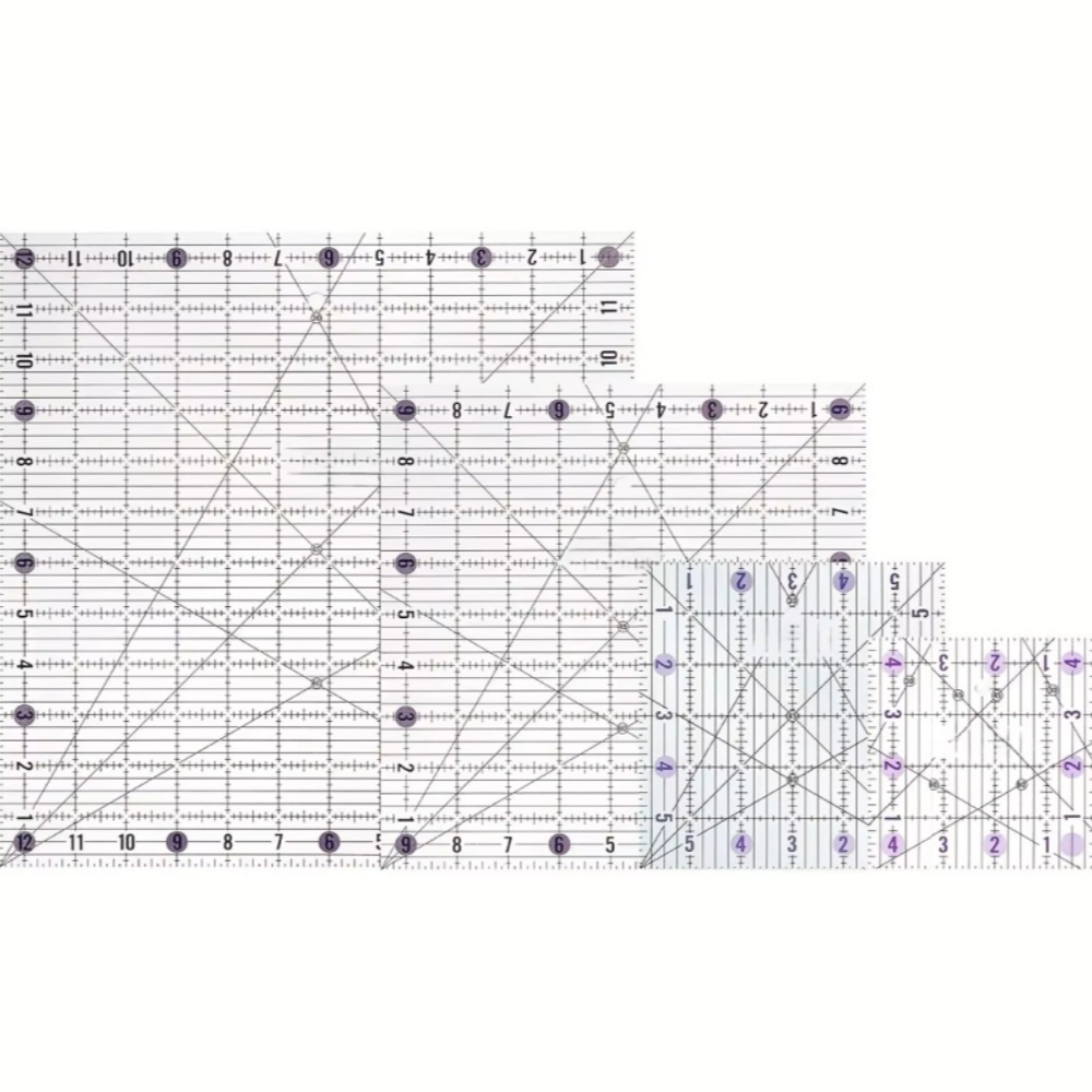 مجموعة من 4 مساطر مربعة من الأ - مراجعة Quilting Ruler Square وسعره