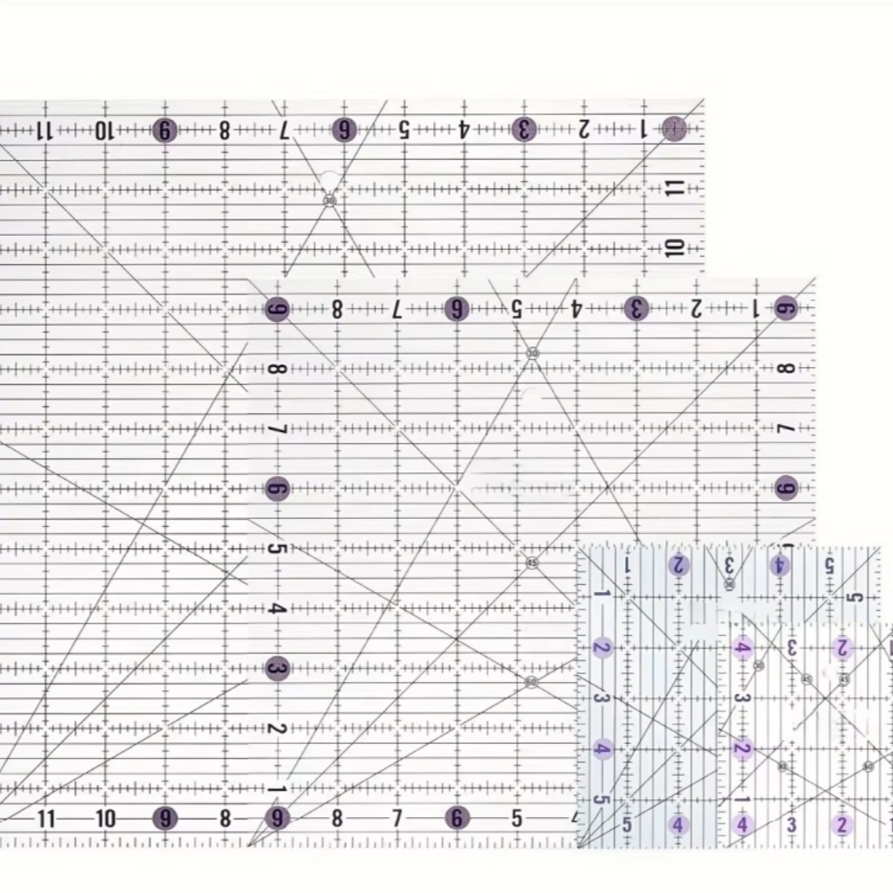 مجموعة من 4 مساطر مربعة من الأ - مراجعة Quilting Ruler Square وسعره