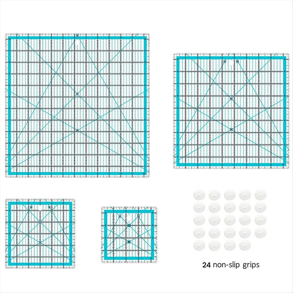 مجموعة من 4 قطع مساطر للحياكة، - مراجعة Quilting Ruler Square وسعره