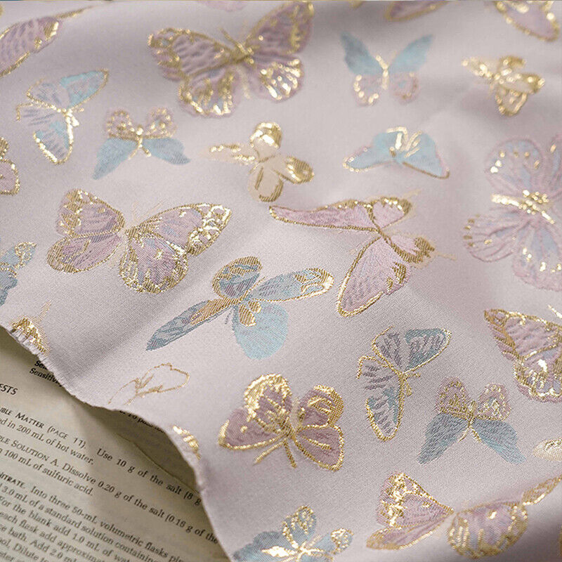قماش جاكار على شكل فراشة ذهبية - مراجعة Sewing Thread In Textile وسعره