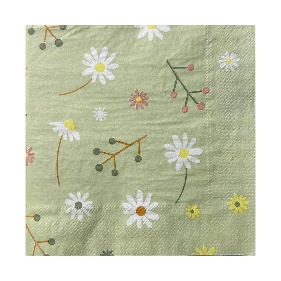 البابونج المطبوعة منديل الأنسج - مراجعة Pattern Tissue Paper وسعره