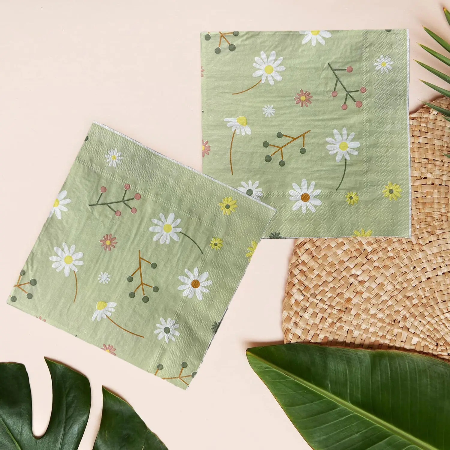 البابونج المطبوعة منديل الأنسج - مراجعة Pattern Tissue Paper وسعره