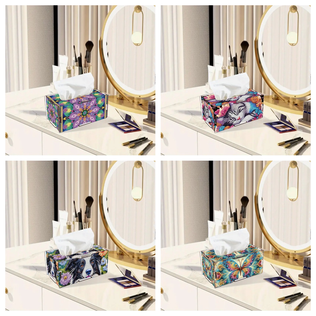 مجموعة رسم بالألماس على شكل حي - مراجعة Pattern Tissue Paper وسعره