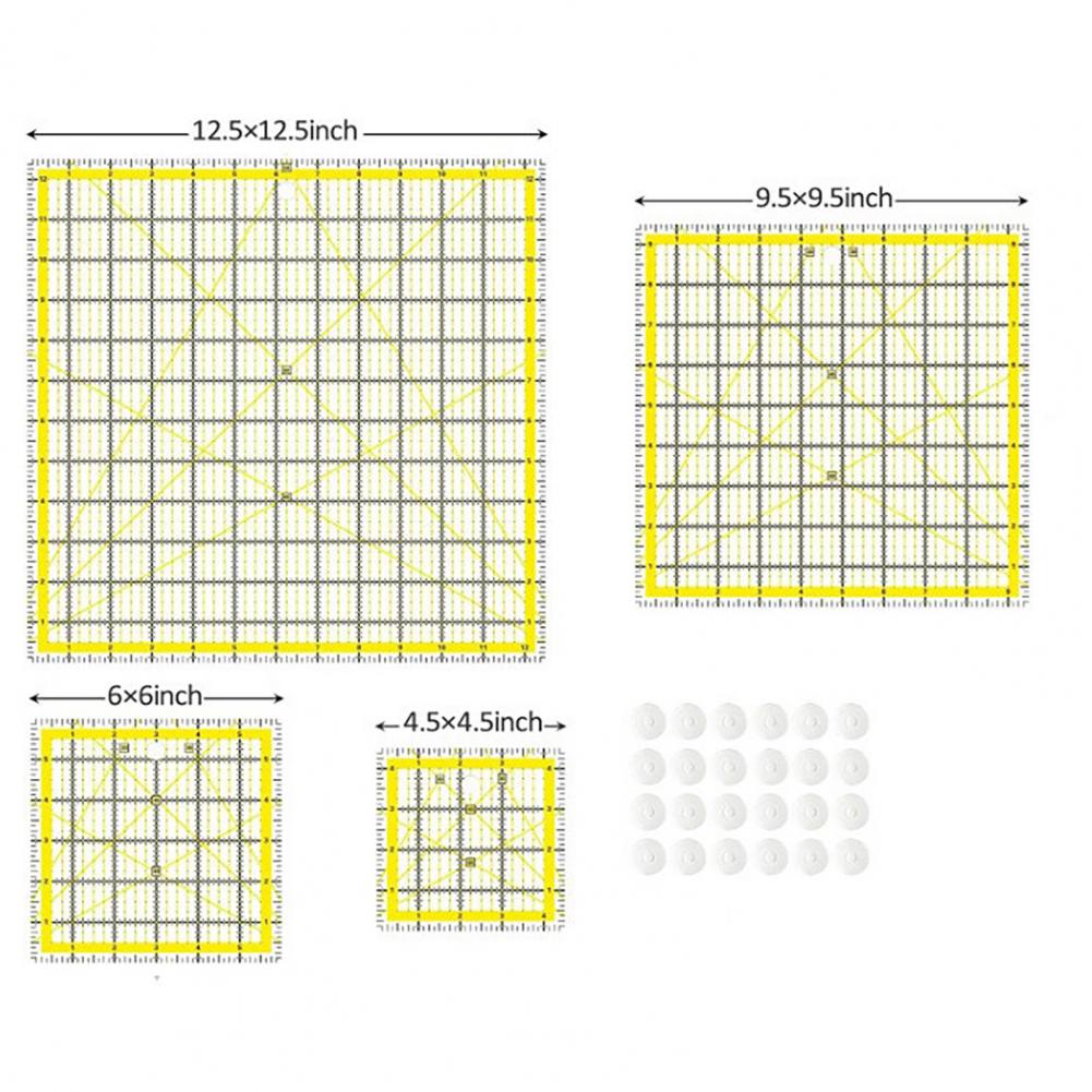 4 قطعة مسطرة خياطة اللحف الأكر - مراجعة Quilting Ruler Square وسعره
