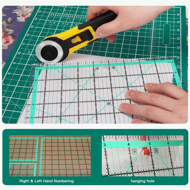 مجموعة من 4 مساطر مربعة للحياك - مراجعة Quilting Ruler Square وسعره