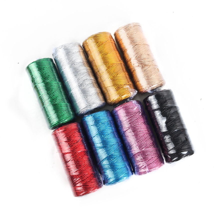 خيط حبال مكرمية ذهبي وفضي ، أق - مراجعة Sewing Thread In Textile وسعره