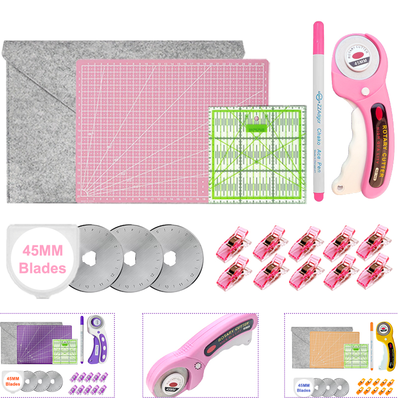 قاطع دوار 45 مم مع قاعدة قطع A - مراجعة Rotary Cutter Fabric وسعره